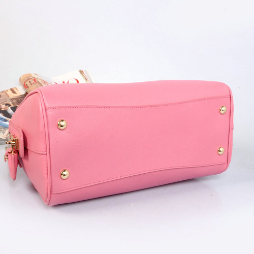 2014 Prada Saffiano Leather Two Handle Bag BN2780 pink for sale